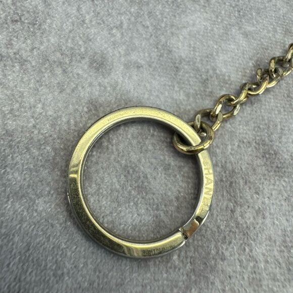 CHANEL Lambskin Camellia Embossed Key Holder Case Black - Picture 8 of 15